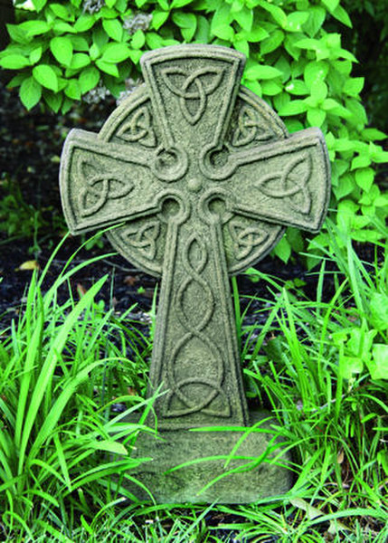 Celtic Cross Cement Garden Sculpture